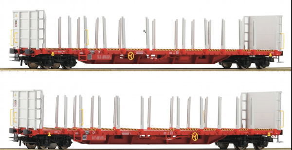 Roco 76142 - 2 piece set: Stake wagons, RCW