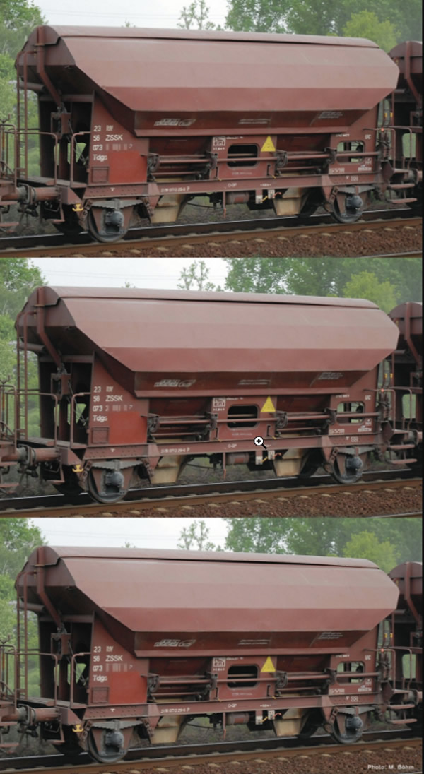 Roco 76177 - 3 piece set swing roof wagons, ZSSK