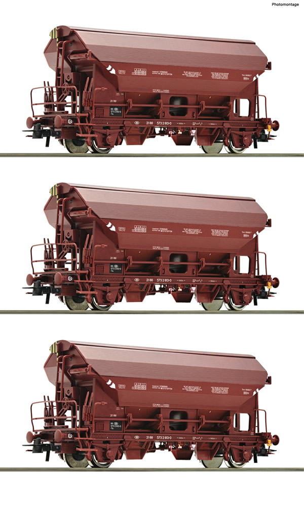 Roco 76179 - Belgium Swing roof wagon Set of the SNCB