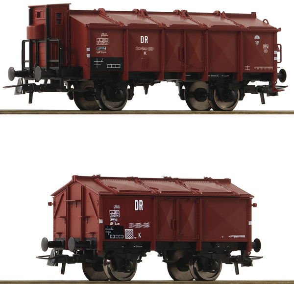 Roco 76306 - 2 piece set: Gondola with hinged roof hatches