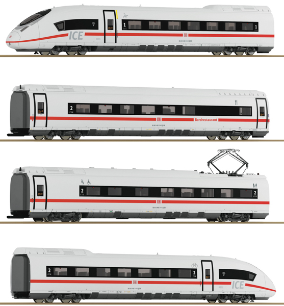 Roco 7700017 - German 4 piece set: Electric multiple unit ICE 3neo (Class 408) of the DB AG 