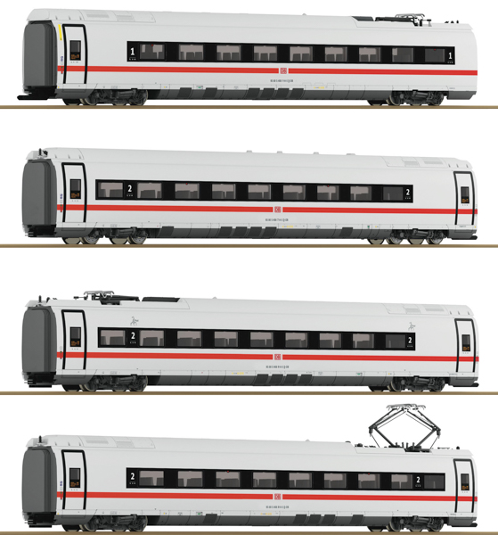 Roco 7700018 - German 4 piece set: Intermediate coaches ICE 3neo (class 408) of the DB AG 