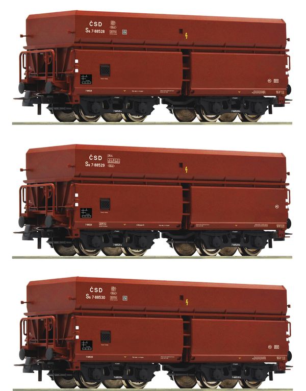 roco 77023 - 3 piece set: Self unloading hopper wagons, CSD