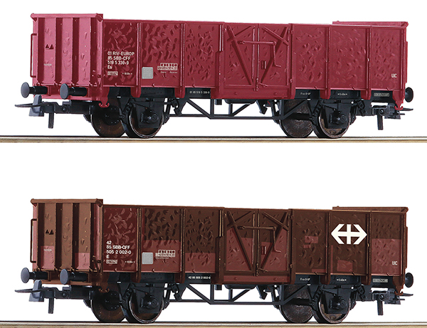 Roco 77034 - Open freight wagons of the SBB