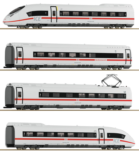 Roco 7710017 - German 4 piece set: Electric multiple unit ICE 3neo (Class 408) of the DB AG (DCC Sound Decoder)