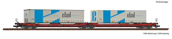 Roco 77386 - Articulated double pocket wagon T3000e + Ekol