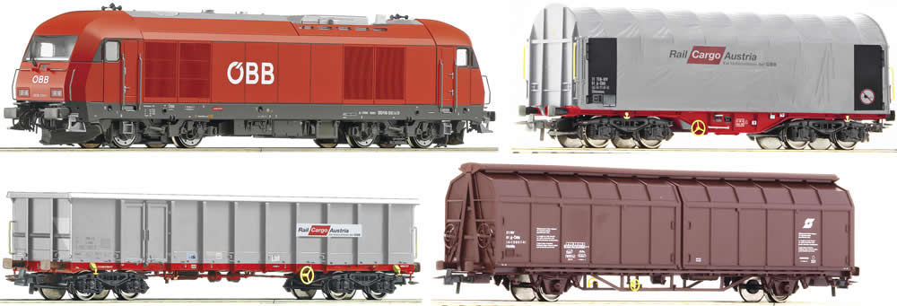 Roco 76933 - Wagon platforma kontenerowa ÖBB z kontenerem ORF