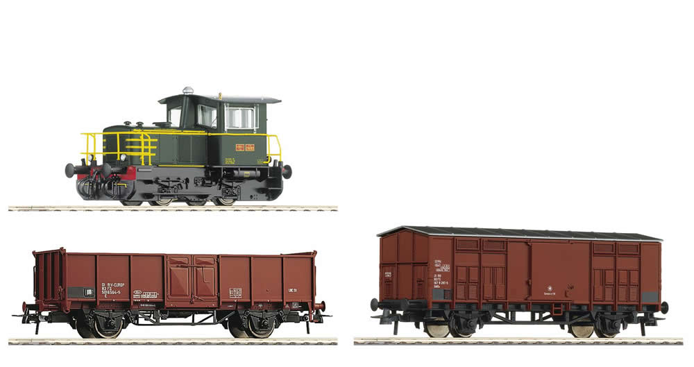Roco 51138 - Analog Starter set Diesel Locomotive w/ Freight Train