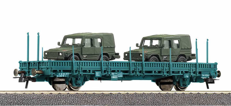 roco 66777 - Flat car w/ VW military load
