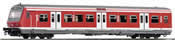 Rapid transit control cab coach, red