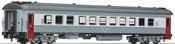 Passenger train car 2 class, grey/red, SJ