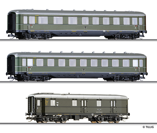 Tillig 01617 - Passenger Car Set of the DRG