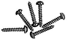 Tillig 08970 - Mini wood screws to fasten the tracks burnished black, 100pcs