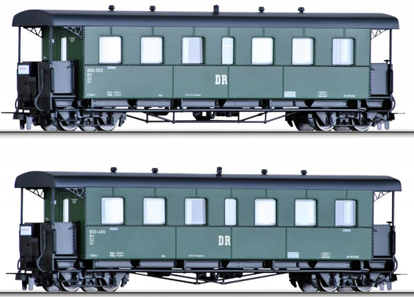 Tillig 13994 - 2pc Passenger Car Set of the DR