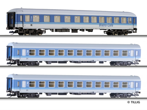 Tillig 501286 - 3pc Passenger Coach Set of the DR