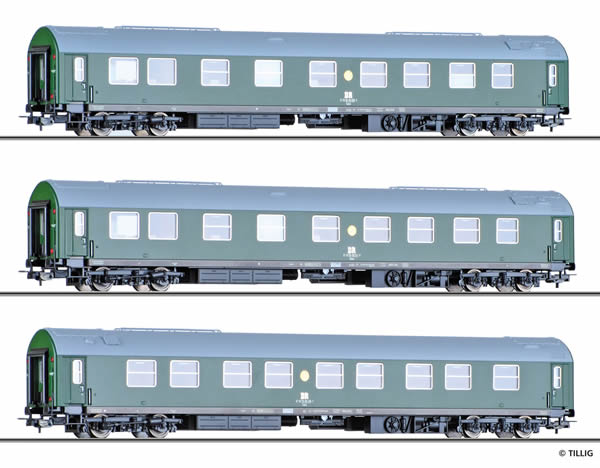 Tillig 70033 - 3pc Passenger Coach Set Salonwagenzug 1