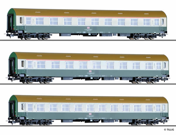 Tillig 70035 - 3pc Passenger Coach Set type Y/B 70