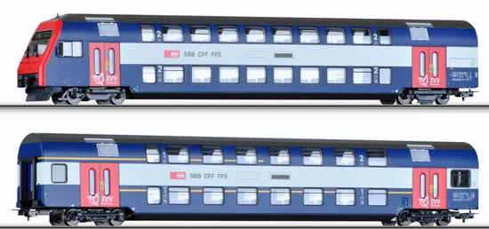 Tillig 74199 - Double-deck coach set of the SBB