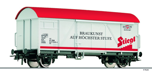 Tillig 76639 - Box Car Stiegl Brau of the OBB