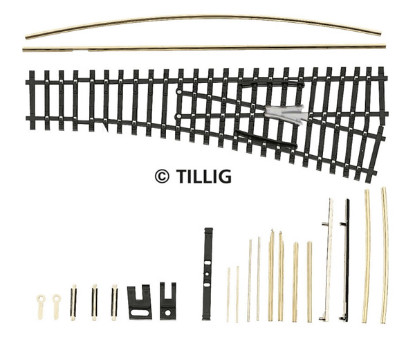 Tillig 83433 - Right Turnout 15deg. EW1 - Kit