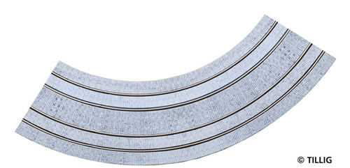 Tillig 87266 - H0m - curved Tram-track 2-track