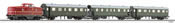 Passenger train beginner set with advanced track oval and siding