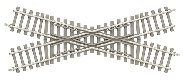 Trix 14558 - Minitrix Crossing – 30° with Concrete Ties, Length 104.2 / 4-1/8