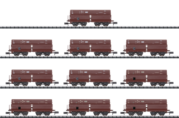 Trix 15013 - 10pc OOt Saarbrücken Dump Car Set