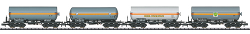 Trix 15415 - German Pressurized Gas Tank Car Set (4 cars) of the DB