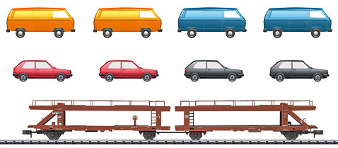 Trix 15442 - German Car Transporters of the DB