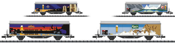 Trix 15798 - 2pc Sliding Wall Car Set Feldschlossen Type Hbils-vy 