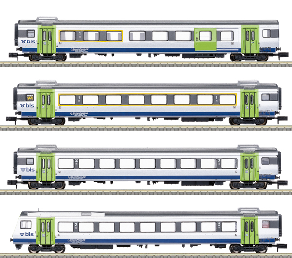 Trix 18293 - 4pc BLS Golden Pass Line Car Set