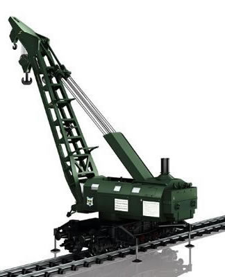 Trix 23057 - German Ardelt 57 Metric Ton Steam Crane of the DB (DCC Sound Decoder)