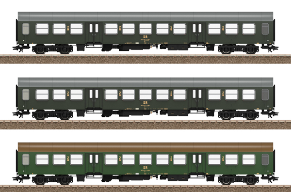 Trix 23180 - 3pc Halberstadt Center Entry Car Passenger Car Set