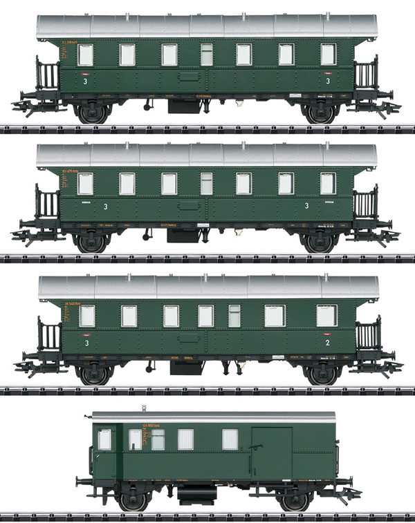 Trix 23456 - German Passenger Car Set with a Cab Control Car of the DB