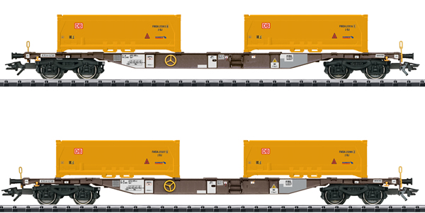 Trix 24136 - Soil Excavation Stuttgart 21 Container Transport Car Set, Era VI