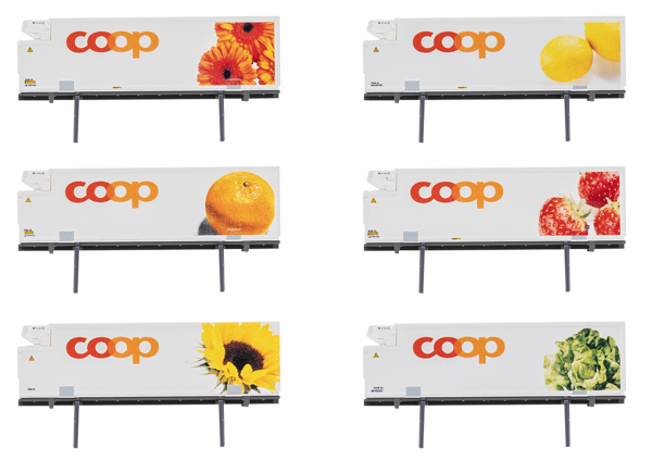 Trix 66583 - 6pc “coop®” cars “coop®” Accessory Set of Refrigerated Containers