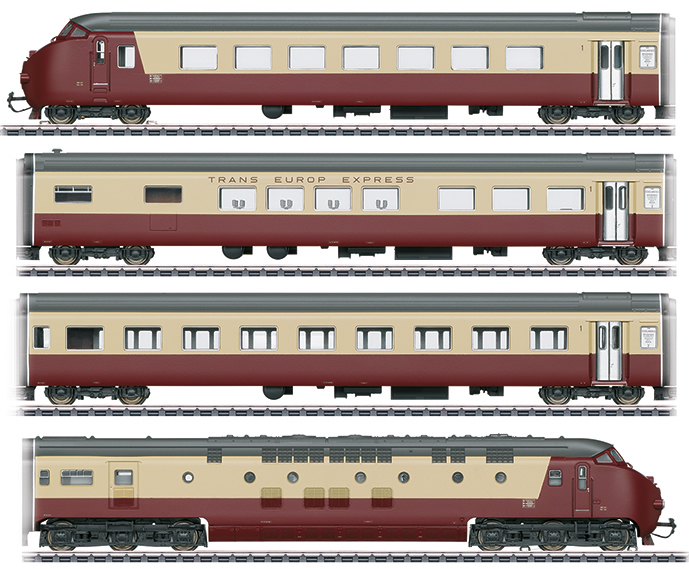 trix 22976 - Swiss Diesel Powered Railcar Train Class RAm TEE 