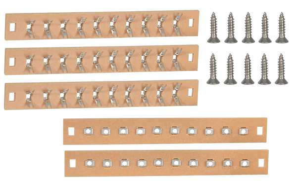 Viessmann 68475 - Terminal strip 10-pole with screws, 5 pieces 