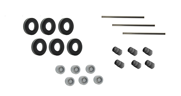 Viessmann 8422 - H0 Retrofit set for kibri trailers and semitrailer , single tyre