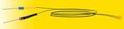 LED yellow with soldered cables, 5 pieces