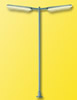 HO  Modern street lamp, 2-armed, LED