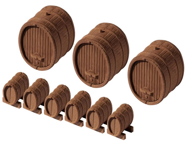 Vollmer 45246 - Wine barrels, 9 pieces