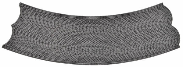 Vollmer 48258 - Street tile Cobblestone stone art, 45 °, opposite, radius 30 cm