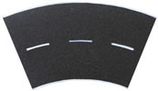 Street plate asphalt, 45°-curve, radius 15 cm